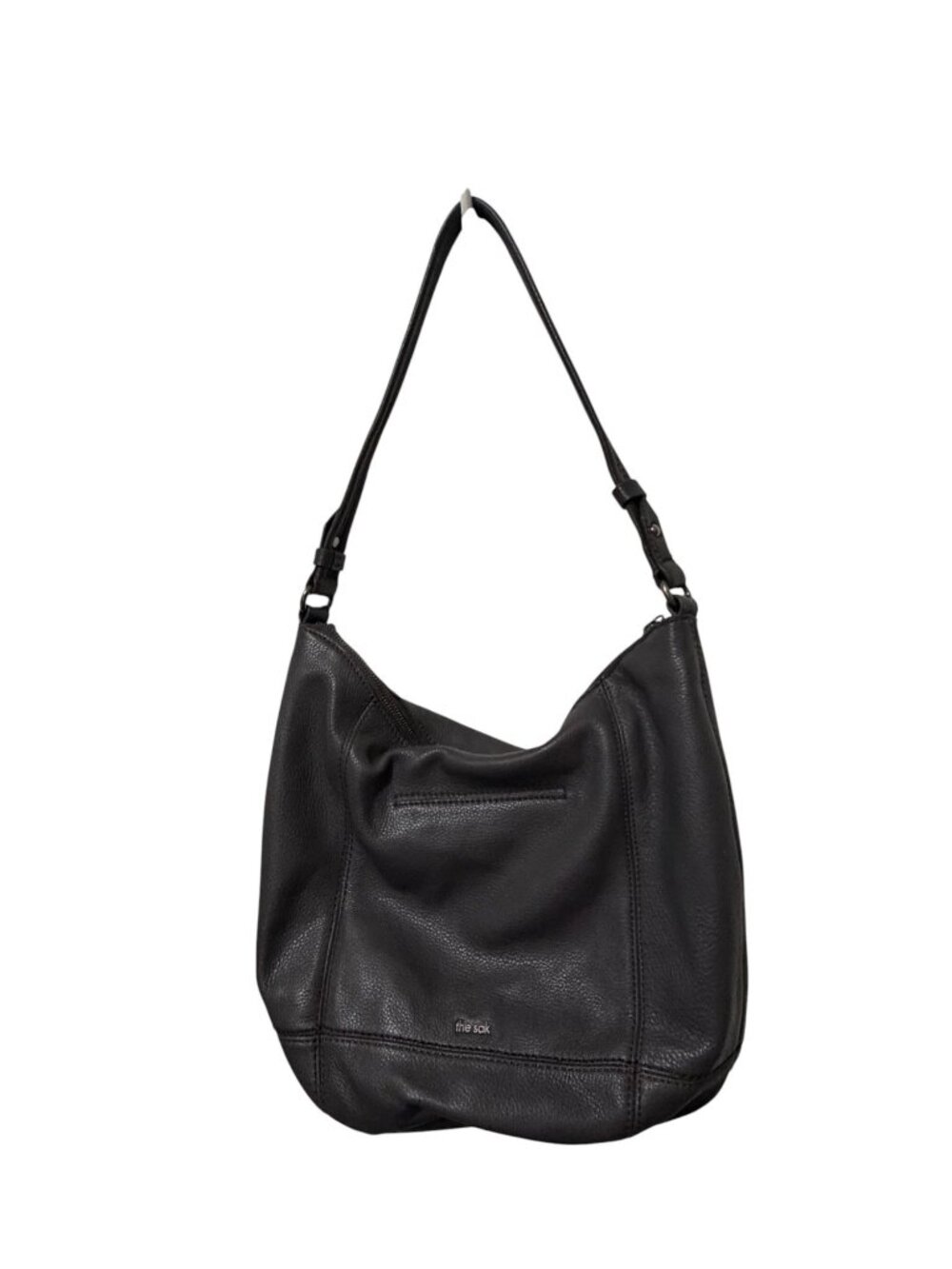 The Sak Slate Leather Sequoia Hobo Shoulder Bag Purse Zipper Closure